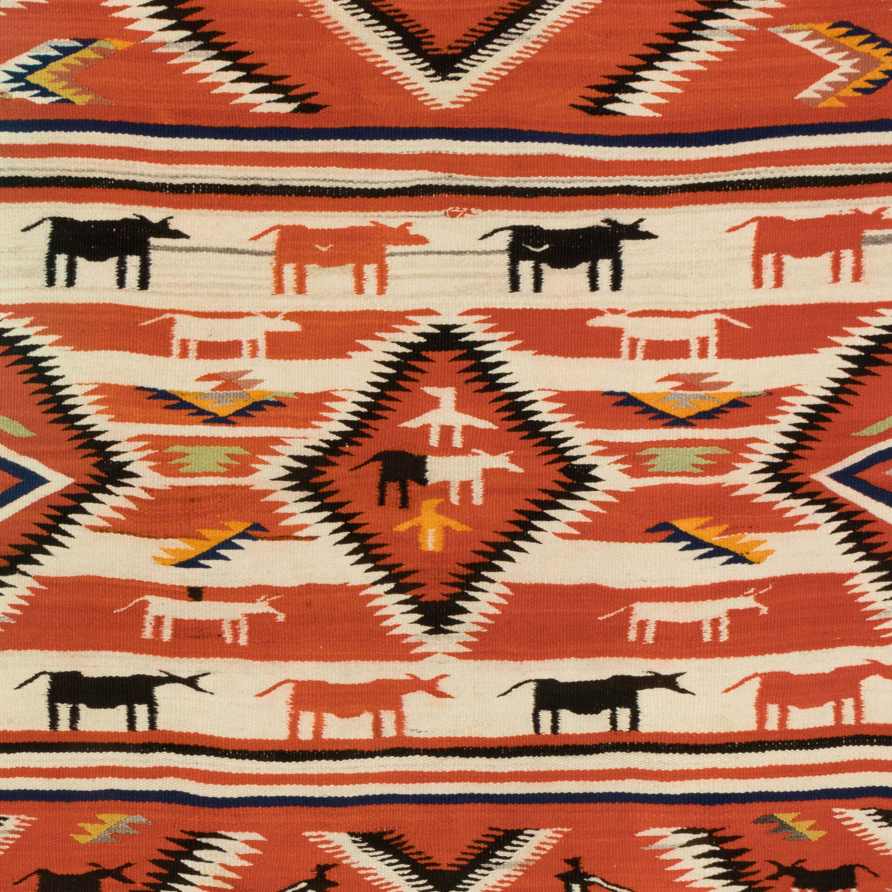 Navajo Cow Pictorial Weaving