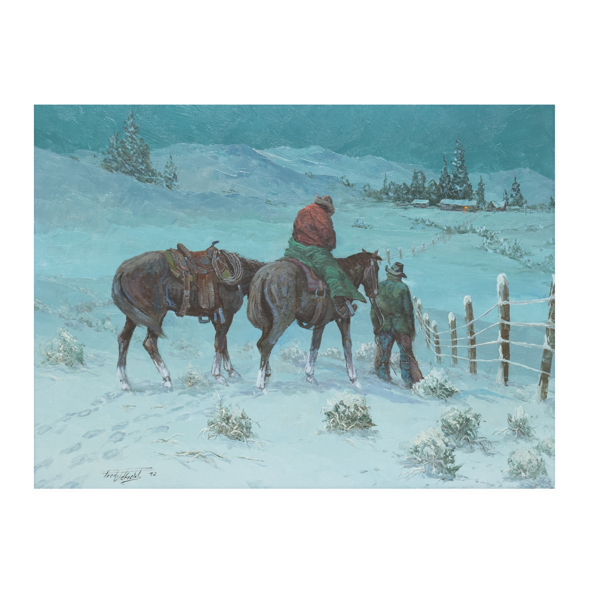 Heading Home by Fred Oldfield, Fine Art, Painting, Western