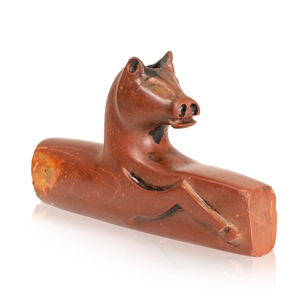 Sioux Horse Pipe, Native, Pipe, Catlinite