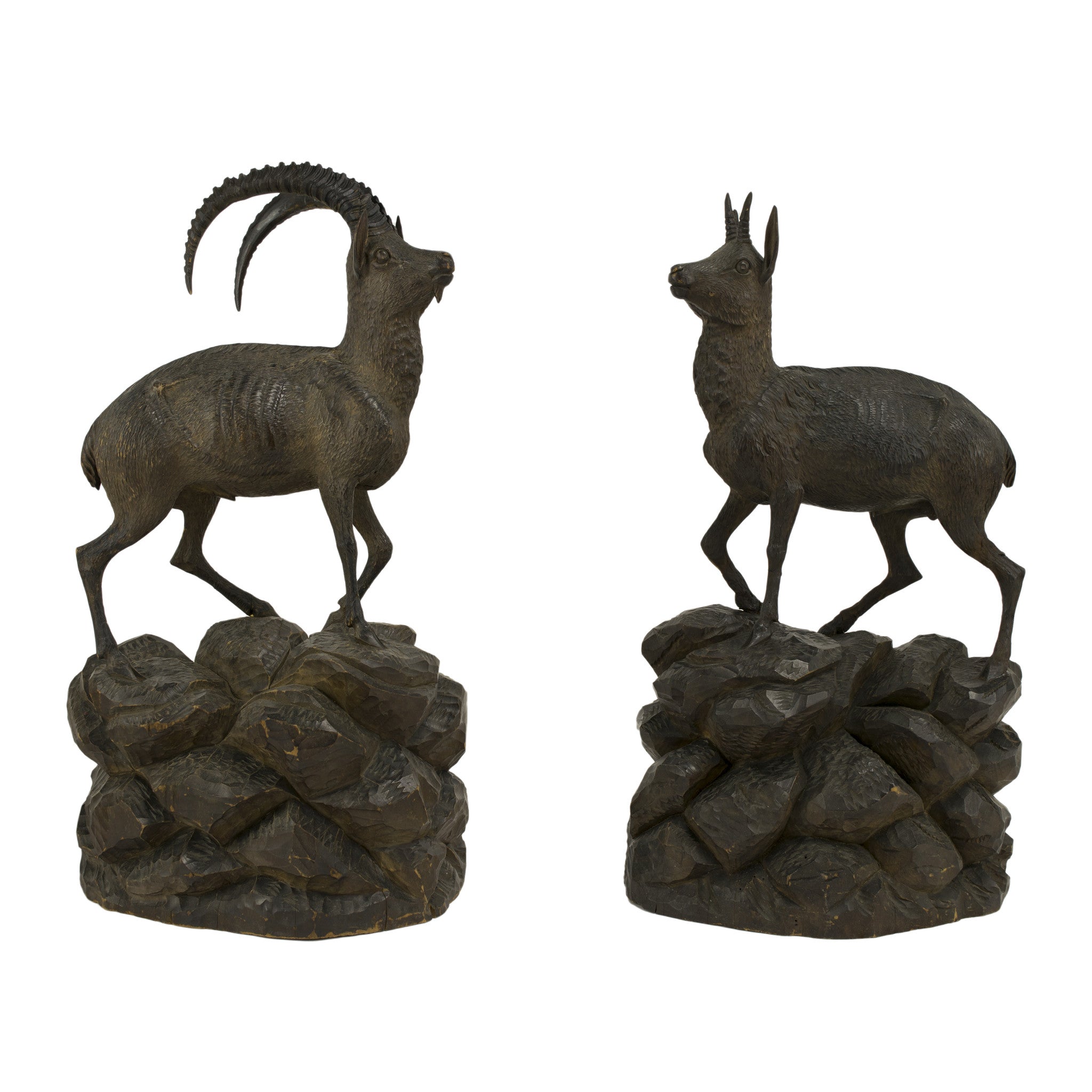 Ibex Pair, Furnishings, Black Forest, Figure