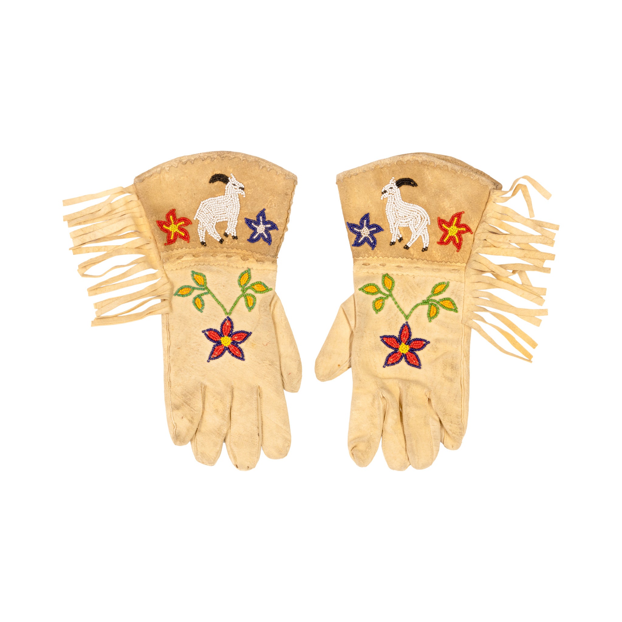 Kalispell Beaded Gauntlets, Native, Garment, Gauntlets