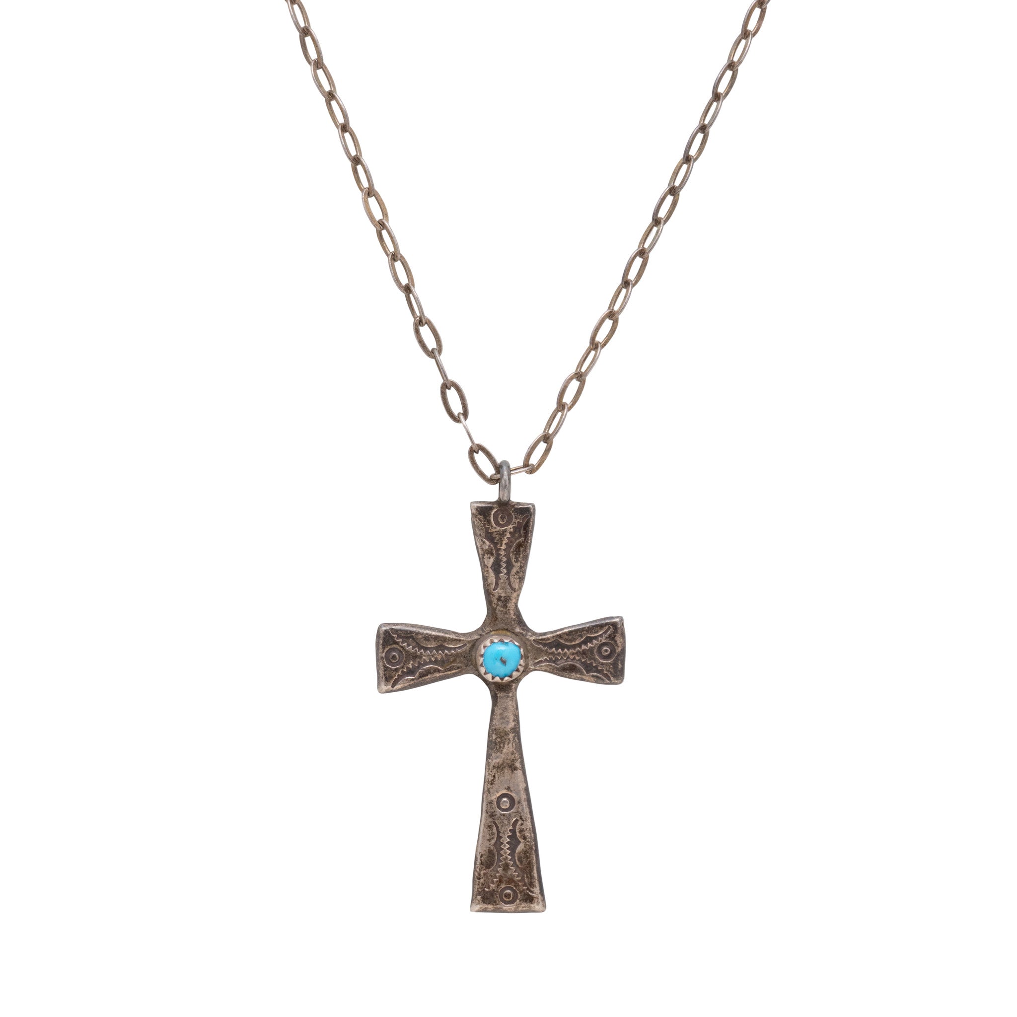 Sand Cast Cross Pendant, Jewelry, Necklace, Native