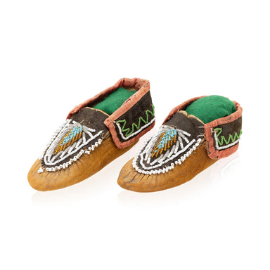 Iroquois Child's Moccasins, Native, Garment, Moccasins