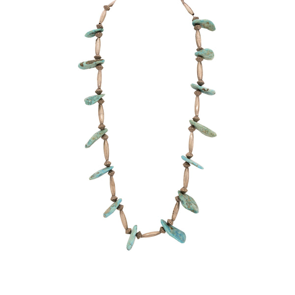 Turquoise Beaded Necklace, Jewelry, Necklace, Native