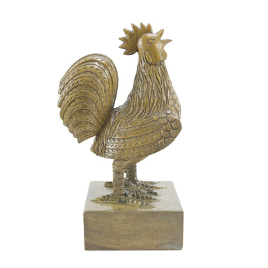 Crowing Rooster Carving, Furnishings, Decor, Carving