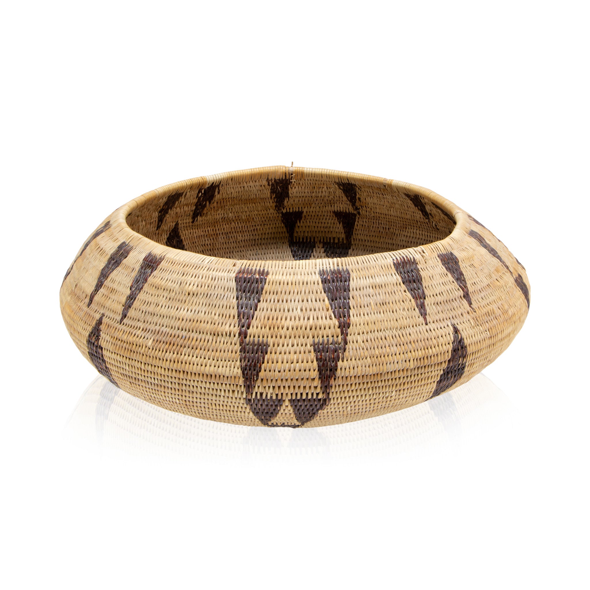 Pomo Basket, Native, Basketry, Vertical