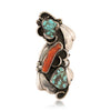 Turquoise and Coral Ring, Jewelry, Ring, Native