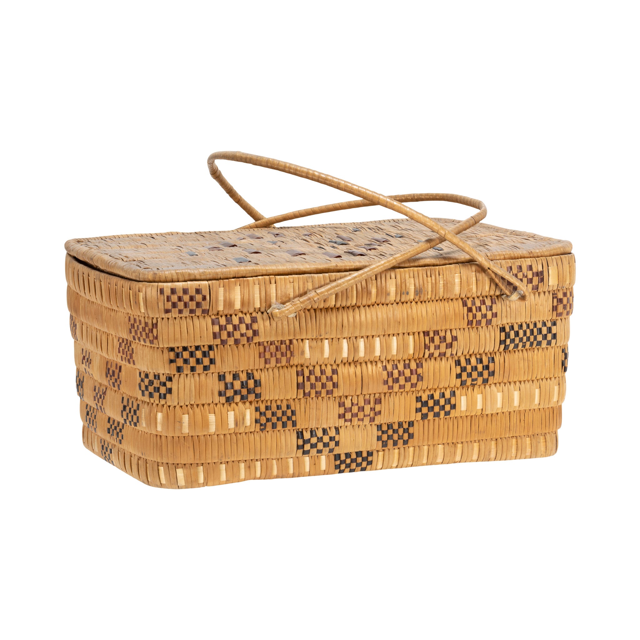 Lillooet Basket, Native, Basketry, Vertical