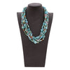 Five Strand Turquoise and Spiny Oyster Necklace