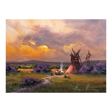 Comanche Camp by Heinie Hartwig, Fine Art, Painting, Native American