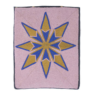 Plateau Flat Bag with Eight-Point Star, Native, Beadwork, Flat Bag