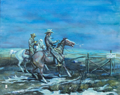 "Keep Out-This Means You" by Ace Powell, Fine Art, Painting, Western