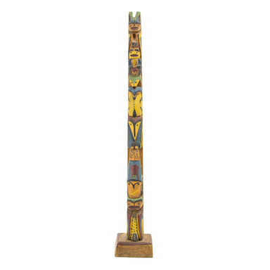 Coast Salish Model Totem, Native, Carving, Totem Pole