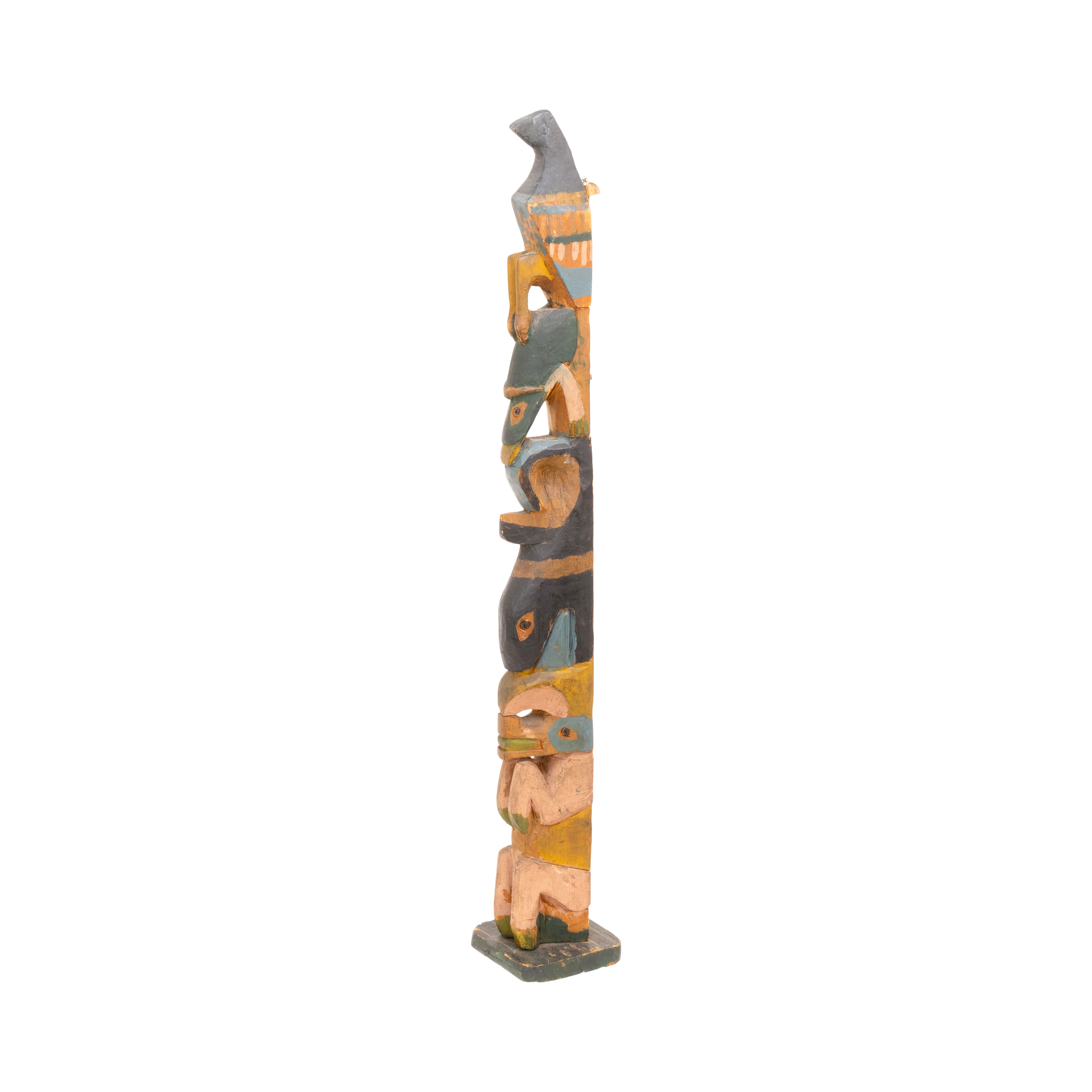 Nuu-chah-nulth Four Figure Model Totem