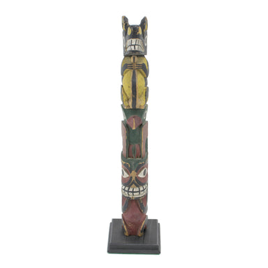 Nuu-chah-nulth Three Figure Totem, Native, Carving, Totem Pole