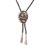 Bisbee Turquoise and Coral Bolo, Jewelry, Bolo Necktie, Native