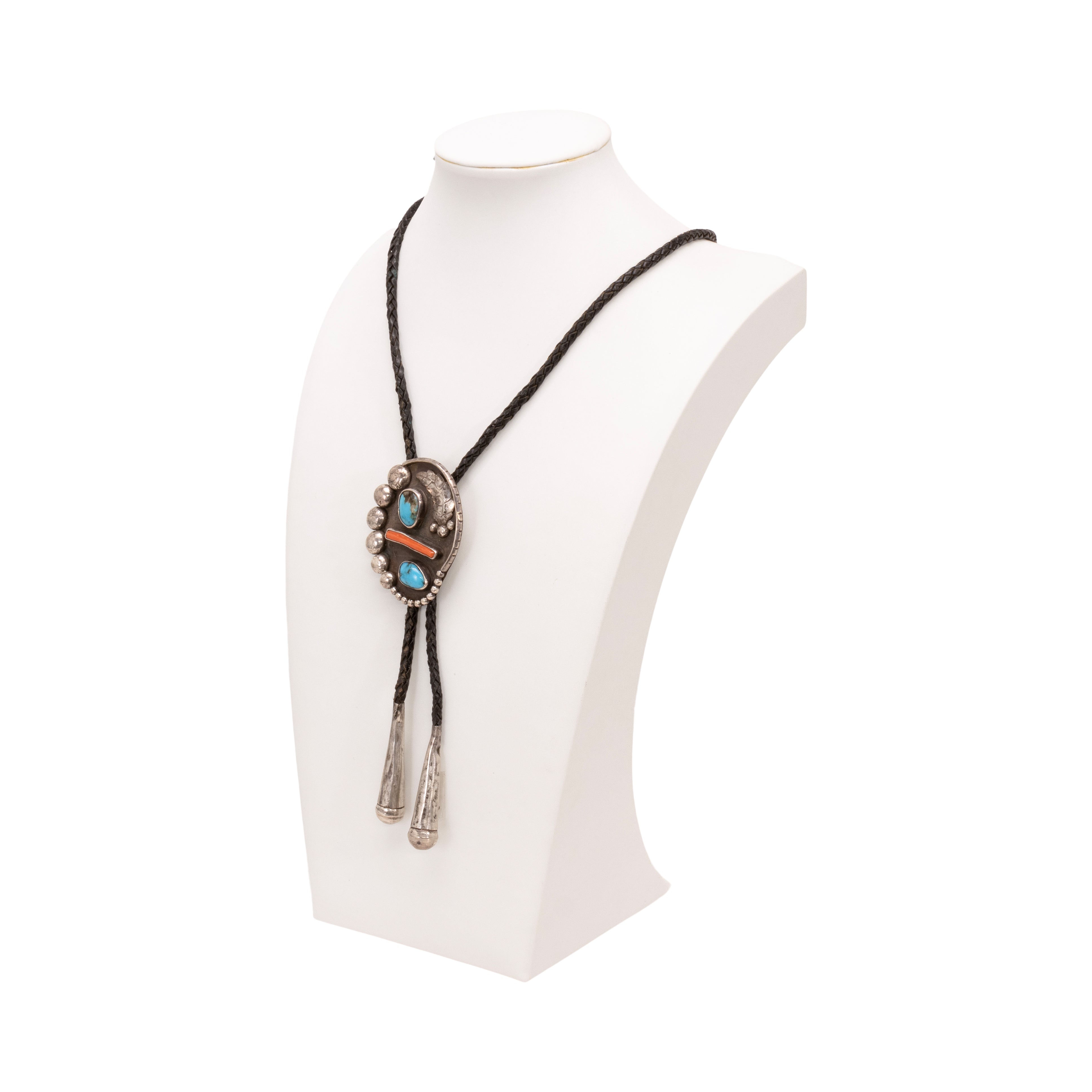 Bisbee Turquoise and Coral Bolo