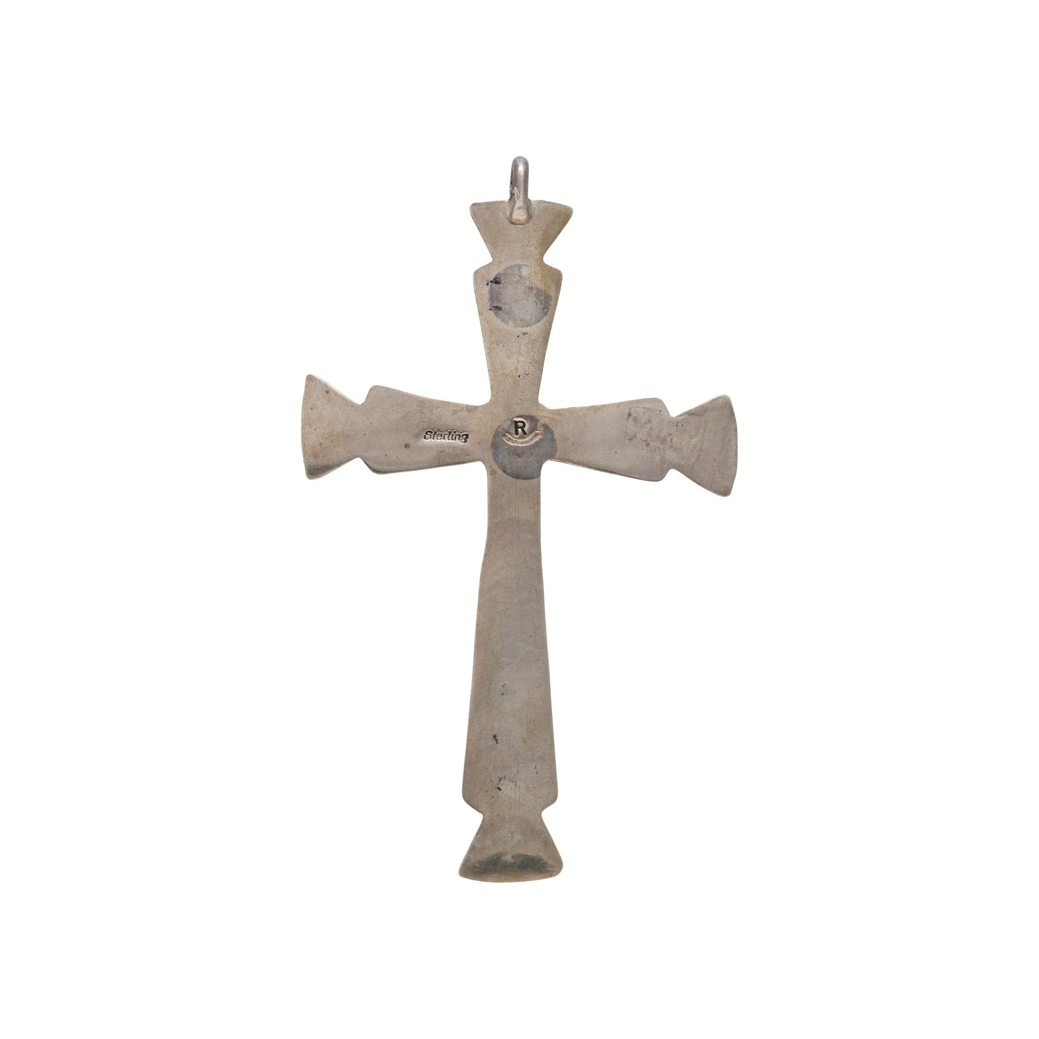 Navajo Sleeping Beauty Turquoise Cross Pendant