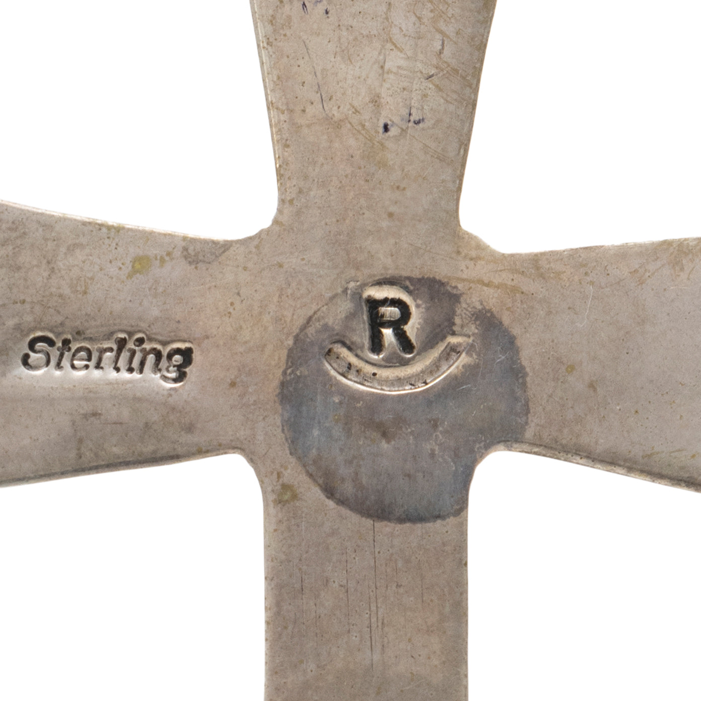 Navajo Sleeping Beauty Turquoise Cross Pendant