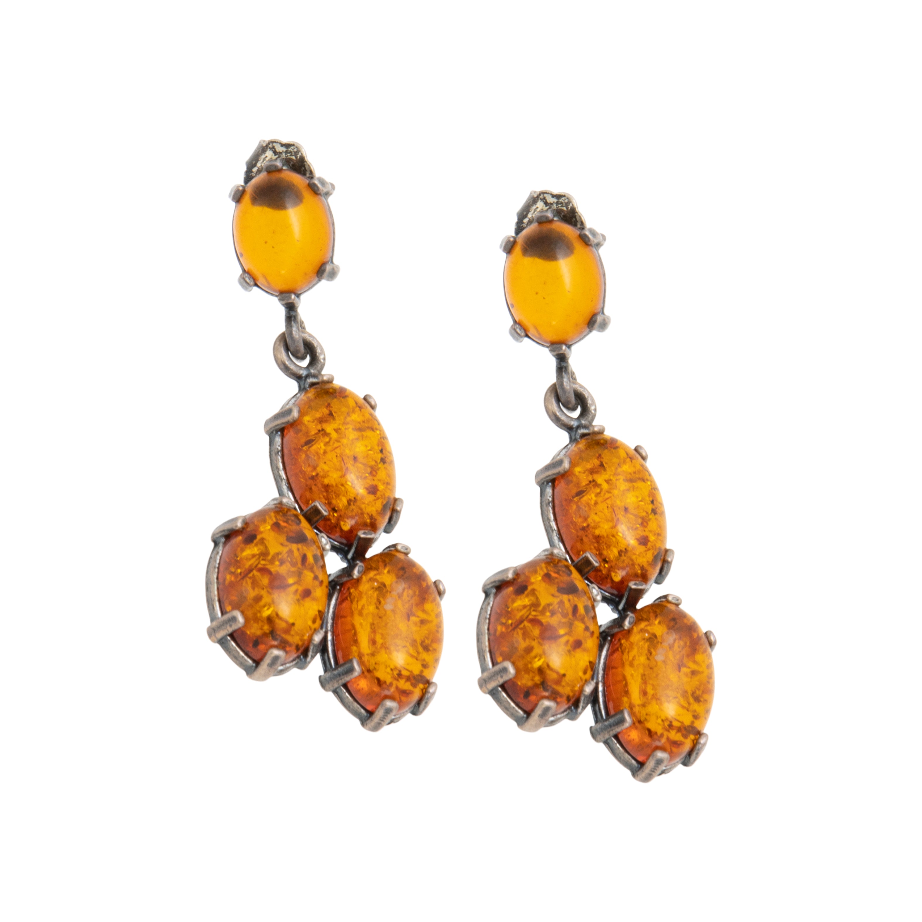 Amber Trio Earrings, Jewelry, Earrings, Native