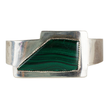 Sterling and Malachite Bracelet, Jewelry, Bracelet, Native