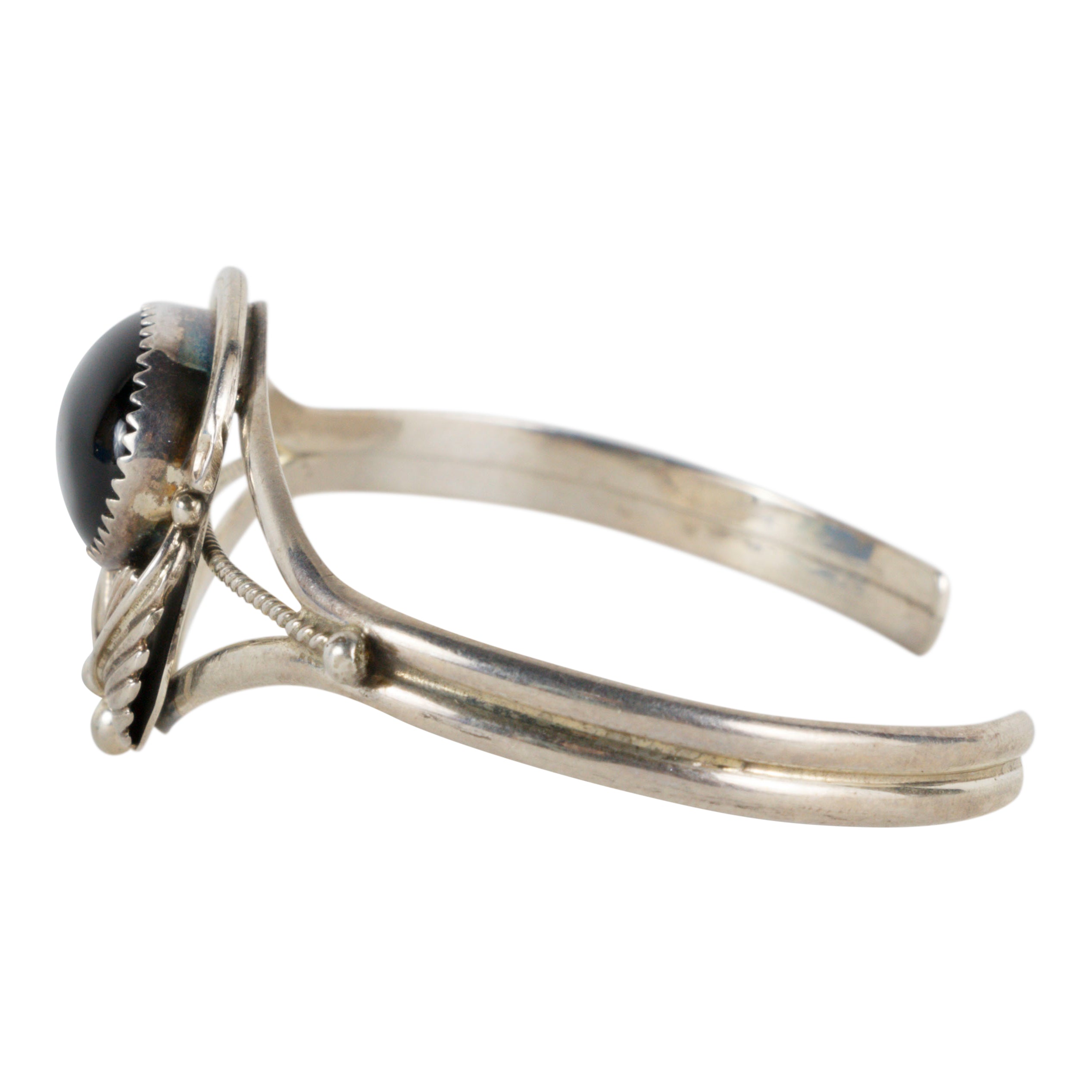 Navajo Onyx and Silver Bracelet