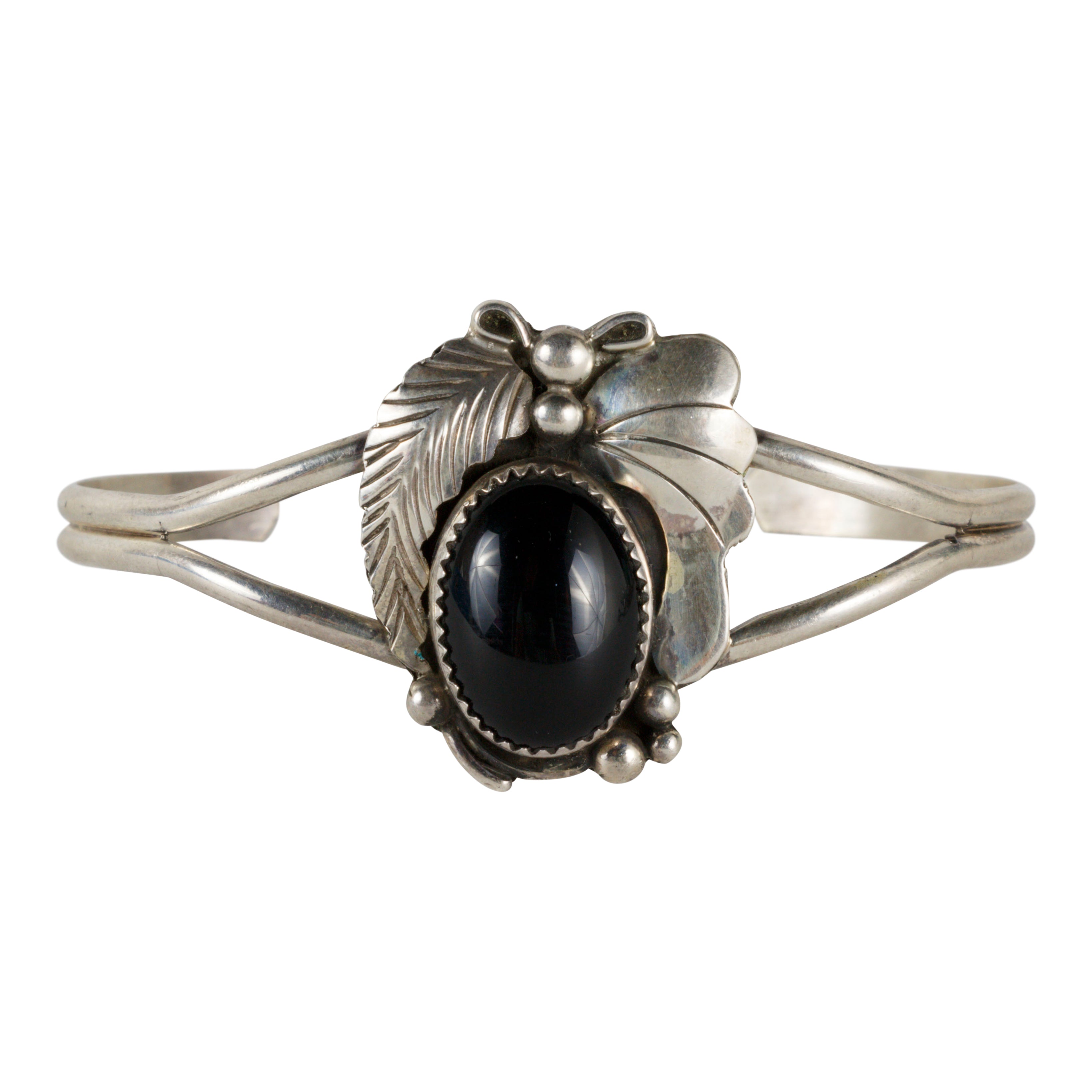 Onyx and Sterling Bracelet, Jewelry, Bracelet, Native