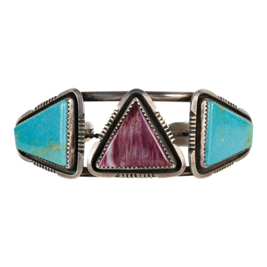 Navajo Turquoise and Spiny Oyster Bracelet, Jewelry, Bracelet, Native