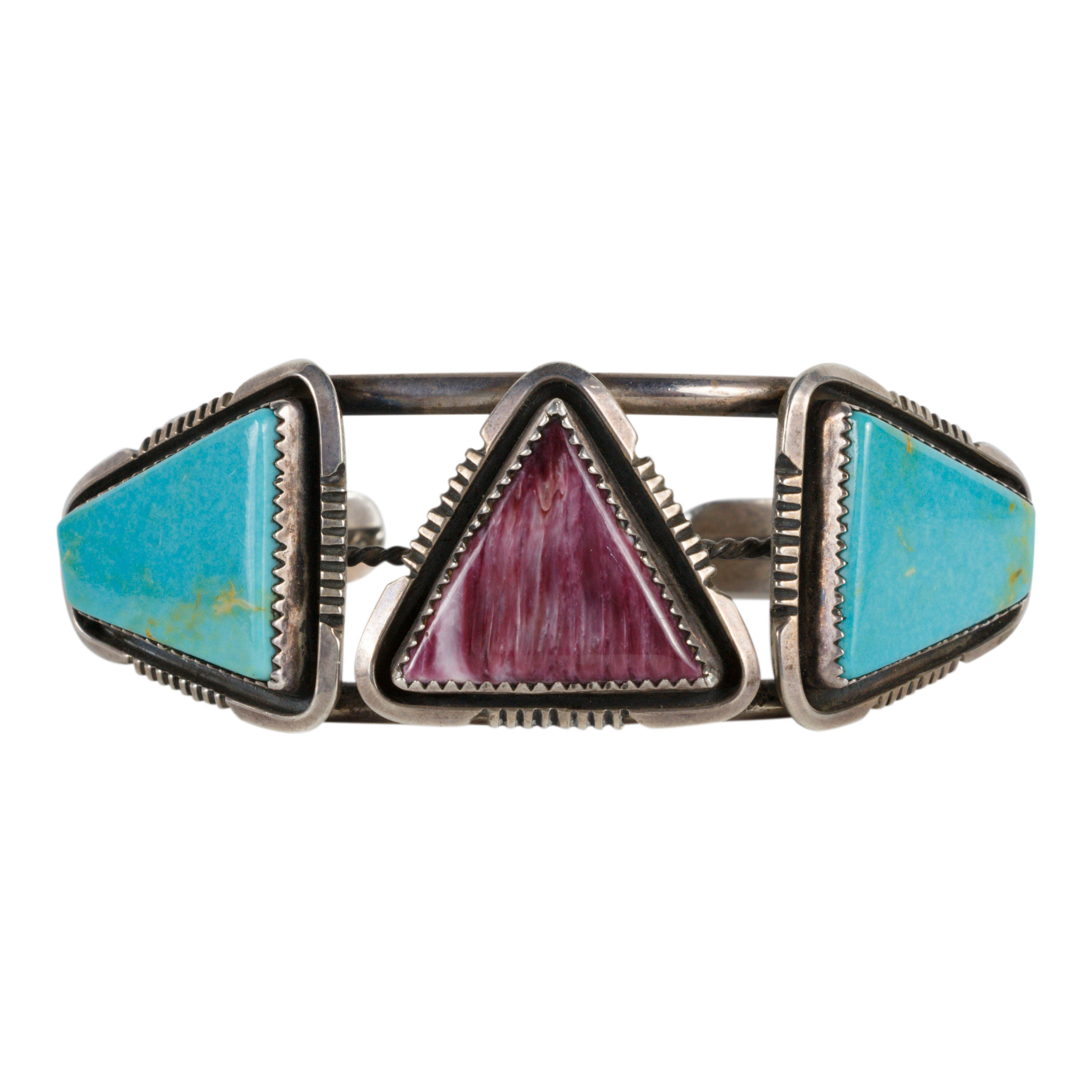 Navajo Turquoise and Spiny Oyster Bracelet, Jewelry, Bracelet, Native
