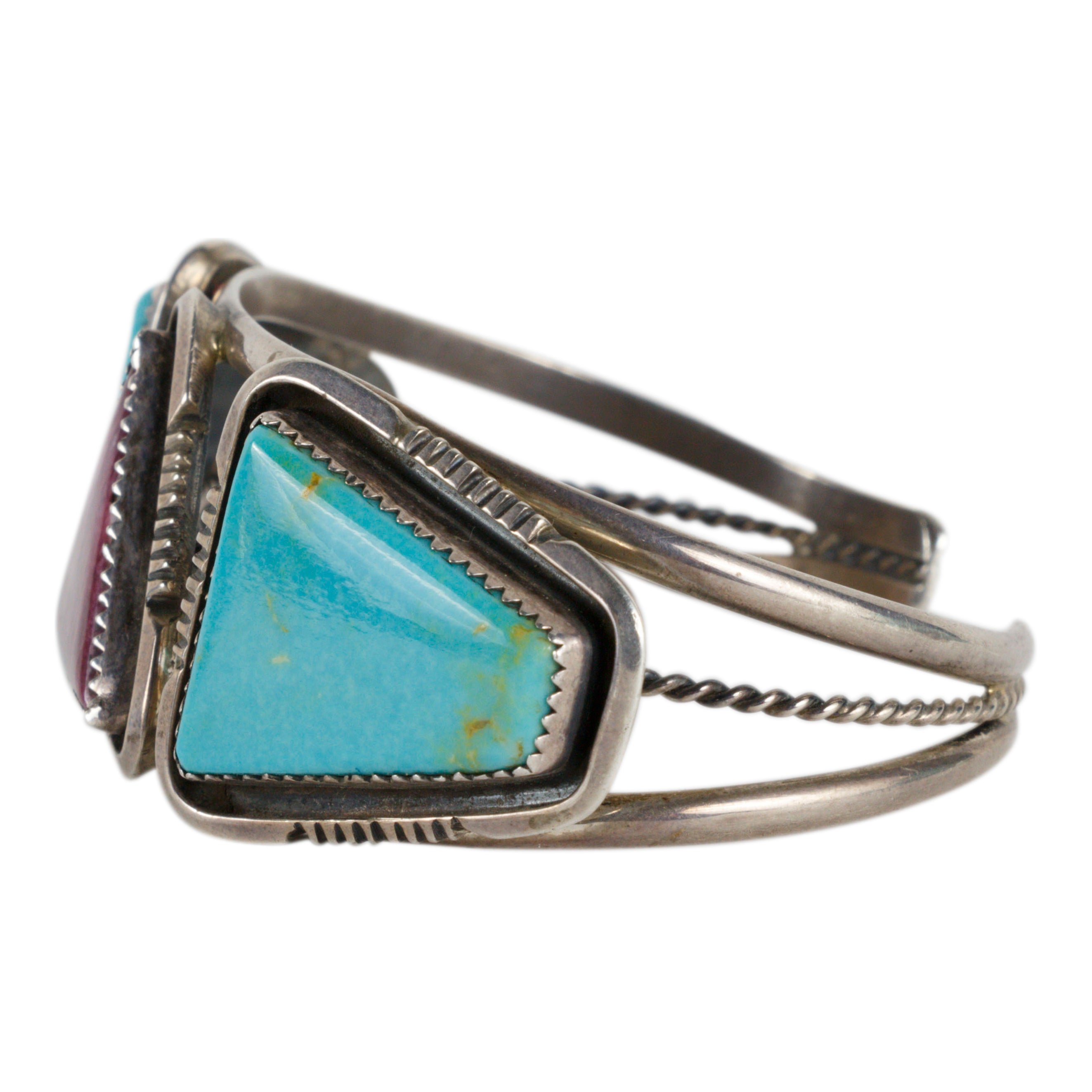 Navajo Turquoise and Spiny Oyster Bracelet