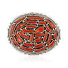 Navajo Coral Belt Buckle, Jewelry, Buckle, Native