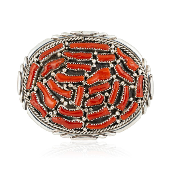 Coral Belt Buckle, Jewelry, Buckle, Native