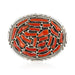 Navajo Coral Belt Buckle, Jewelry, Buckle, Native