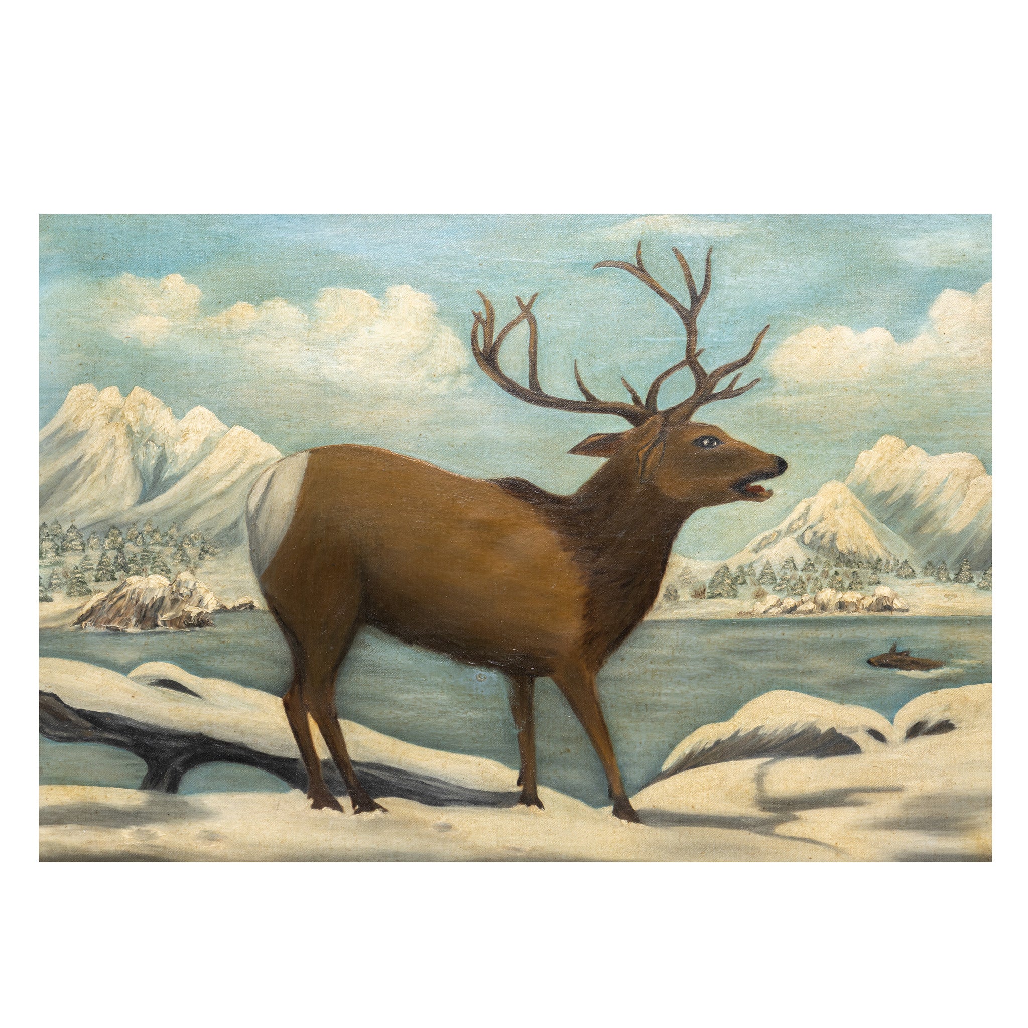 Folky Elk, Fine Art, Painting, Wildlife