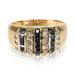 Diamond and Sapphire Yellow Gold Ring, Jewelry, Ring, Estate