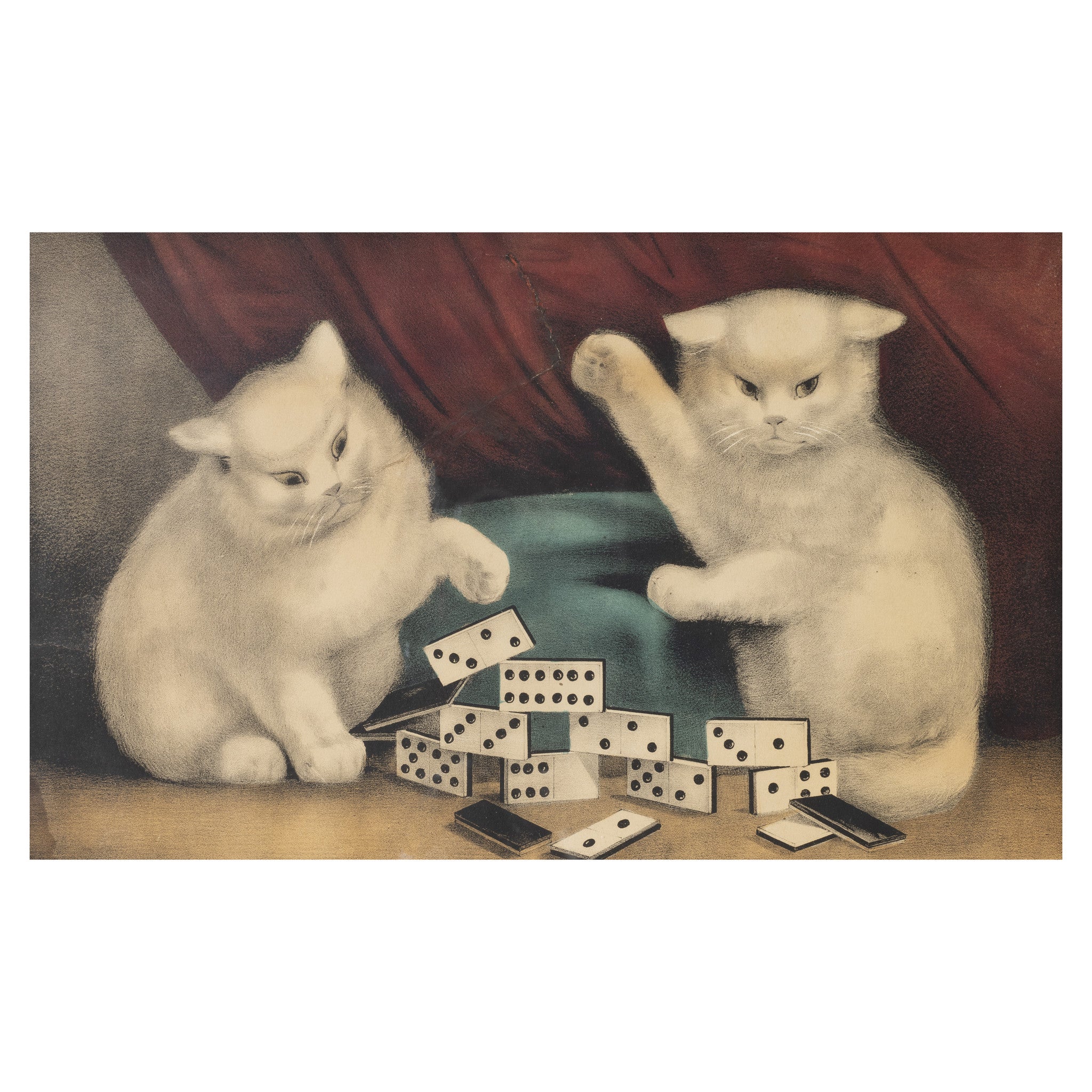 Currier and Ives "My Little White Kitties"