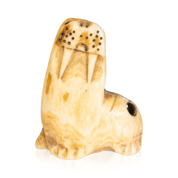 Inuit Walrus Charm/Pendant, Native, Carving, Ivory