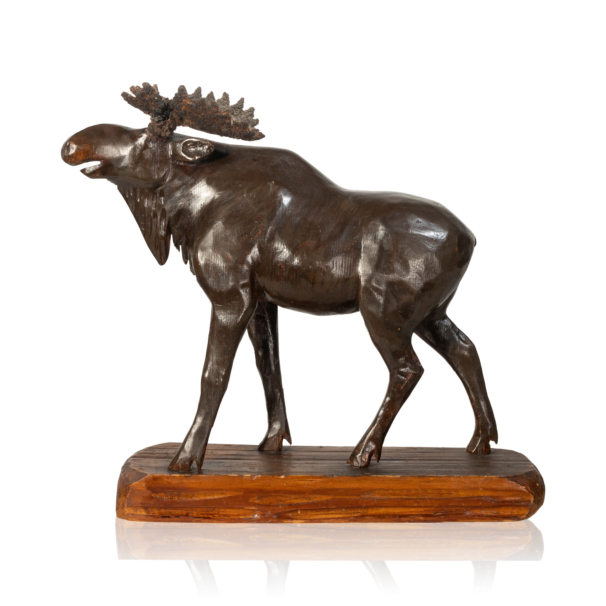 Folk Art Moose, Furnishings, Decor, Carving