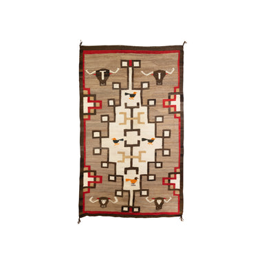 Navajo Longhorn Pictorial, Native, Weaving, Wall Hanging