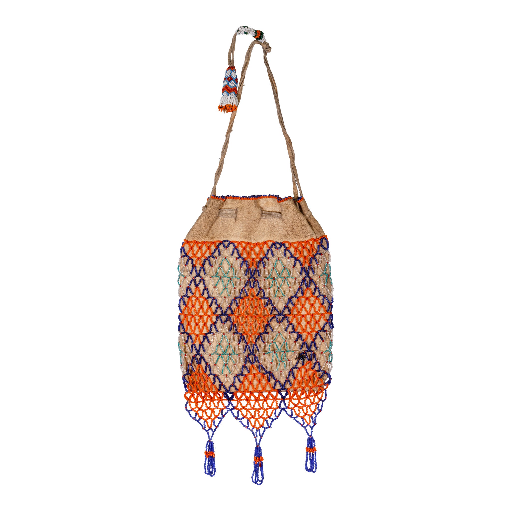 Southern Plains Net Bag, Native, Beadwork, Other Bags