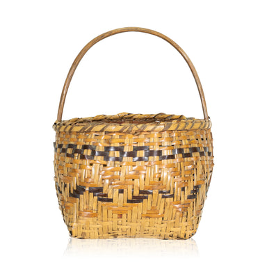 Cherokee Split Oak Basket, Native, Basketry, Vertical