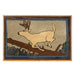 U. P. Hooked Rug with Running Whitetail Buck, Furnishings, Decor, Other