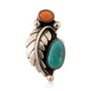 Turquoise and Coral Ring, Jewelry, Ring, Native