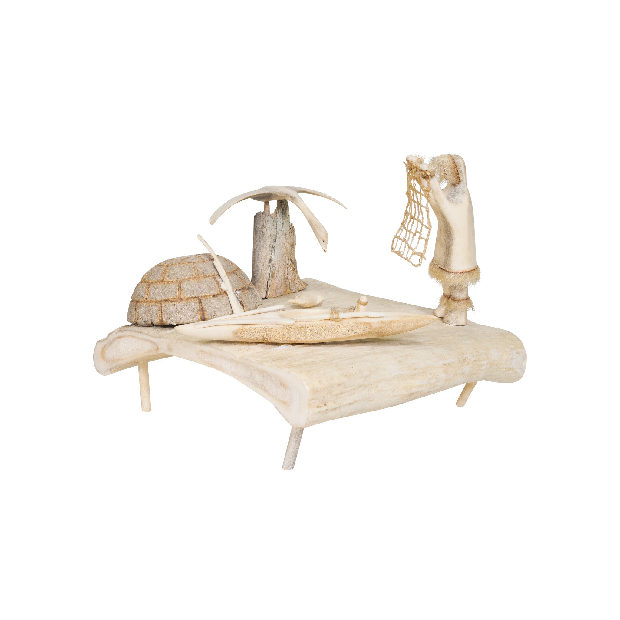Inuit Carved Camp Scene