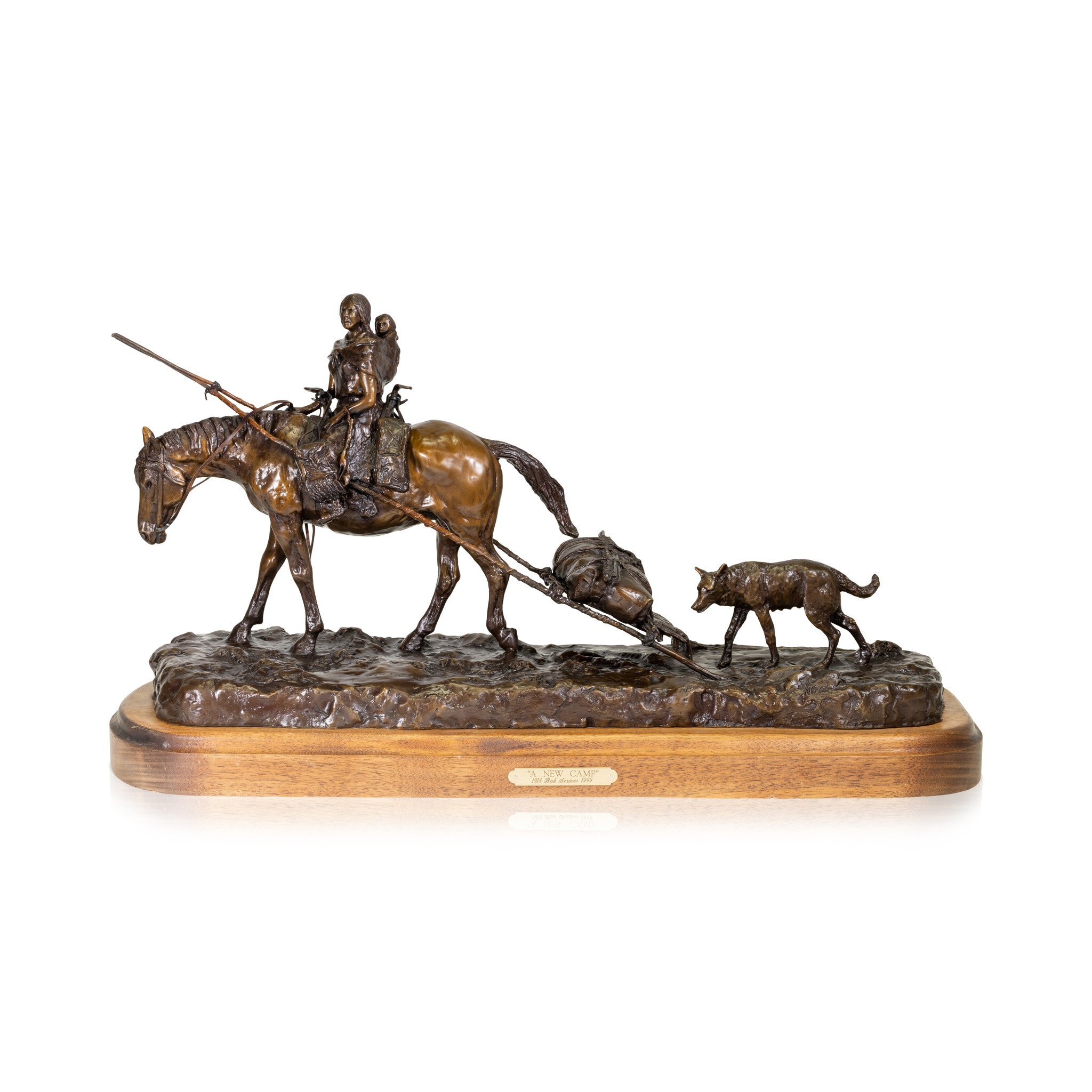 "A New Camp" Bronze by Robert Scriver, Fine Art, Bronze, Limited