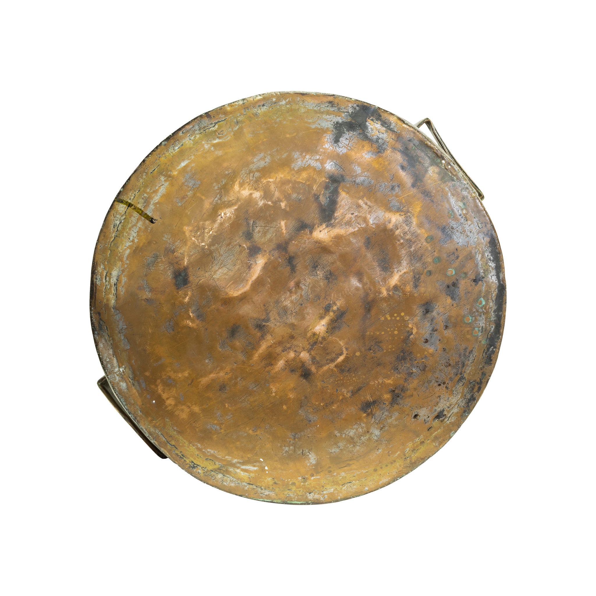Hammered Copper Lidded Cauldron