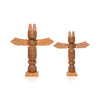 Pair of Cowichan/Coast Salish Totems, Native, Carving, Totem Pole
