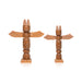 Pair of Cowichan/Coast Salish Totems, Native, Carving, Totem Pole