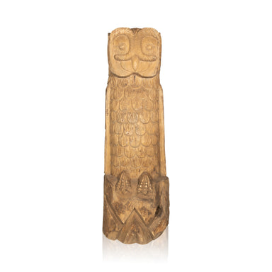Folky Carved Owl, Furnishings, Decor, Carving