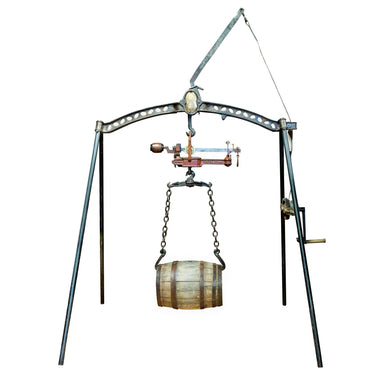 French Wine Scale With Barrel, Furnishings, Barware, Wine Related